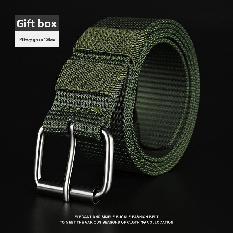 Mens Automatic Buckle Canvas Belt