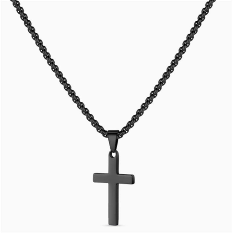 Stainless steel chain with cross pendant