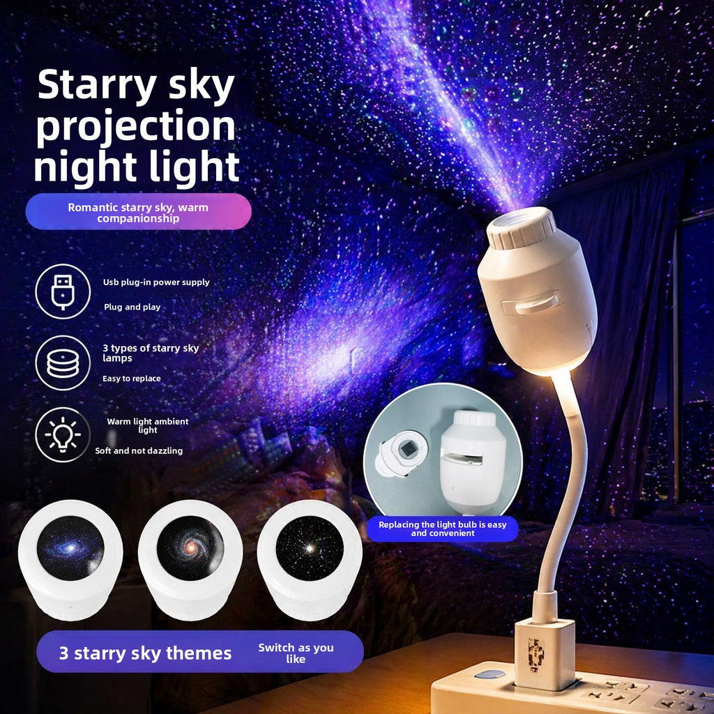 Creative Starry Sky Projection Night Light USB Powered