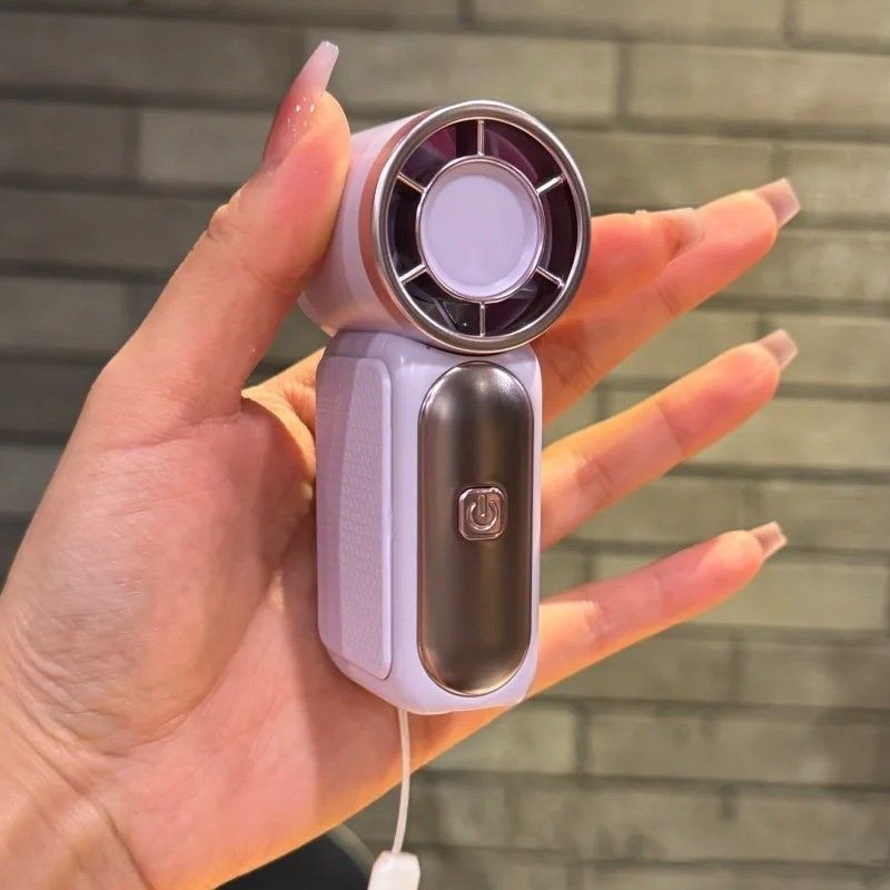 USB Rechargeable Digital Display Handheld Mini Fan