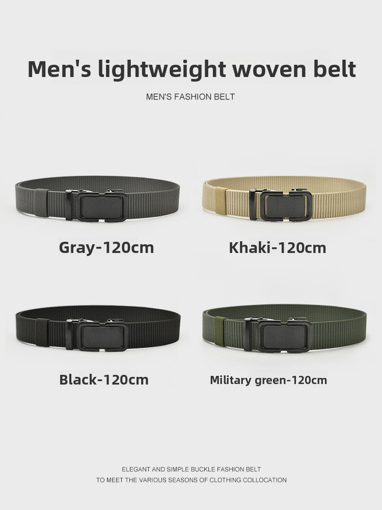 Mens Automatic Buckle Canvas Belt