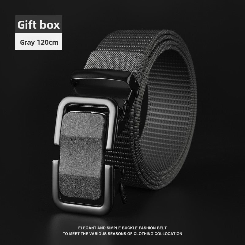 Mens Automatic Buckle Canvas Belt