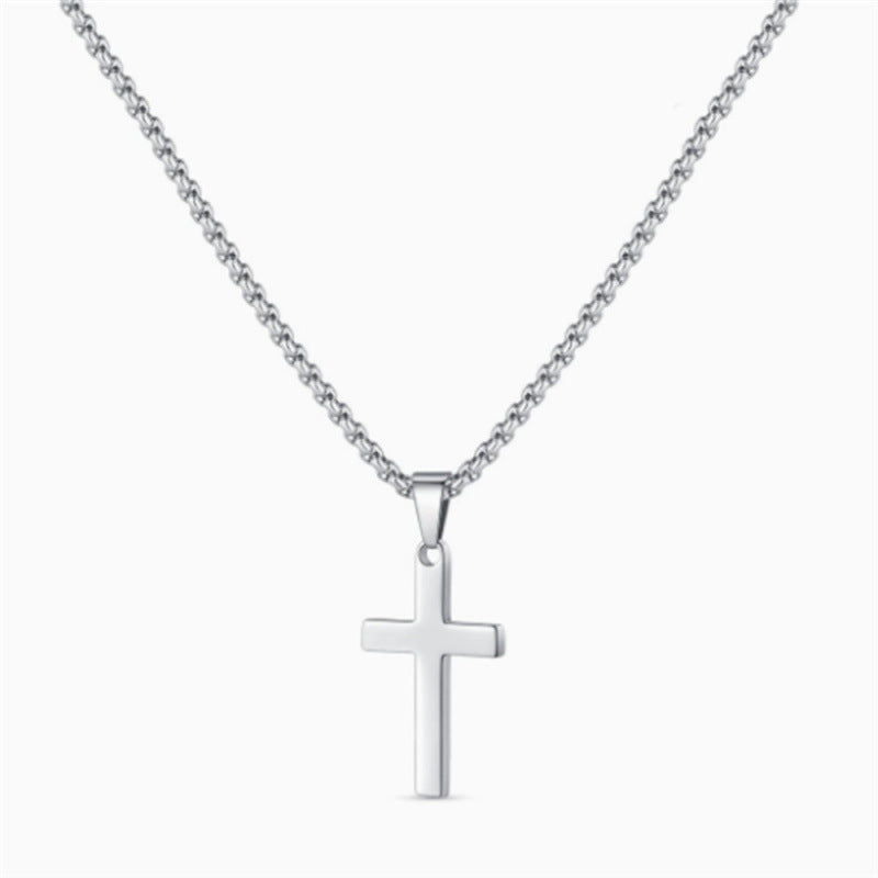 Stainless steel chain with cross pendant