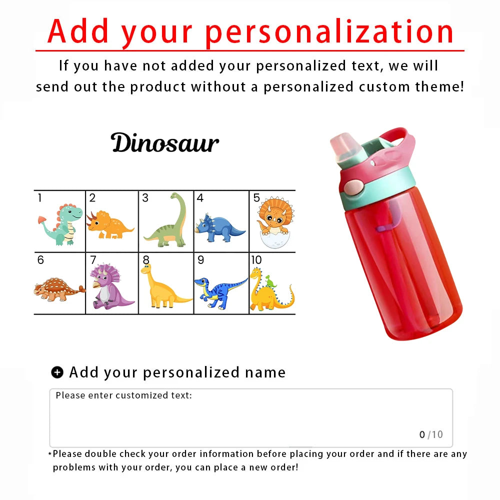 Personalized children's water bottles, named cups, children's cartoon water bottles, camping cups,Christmas school water bottles