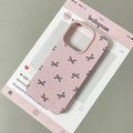 Black Bowknot Print Phone Case For iPhone 16 15 14 13 12 11 Pro Max 16 Pro Korea Girl CoverSilicone Soft Cover