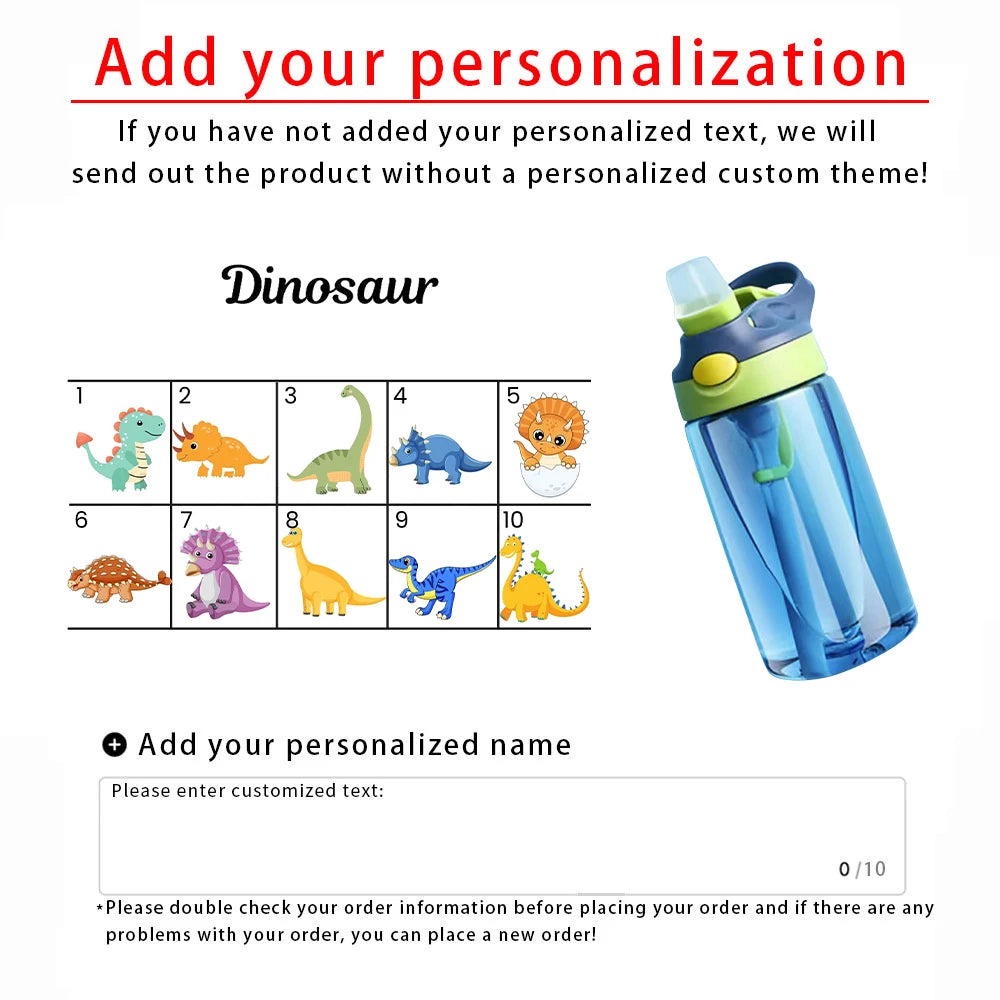 Personalized children's water bottles, named cups, children's cartoon water bottles, camping cups,Christmas school water bottles