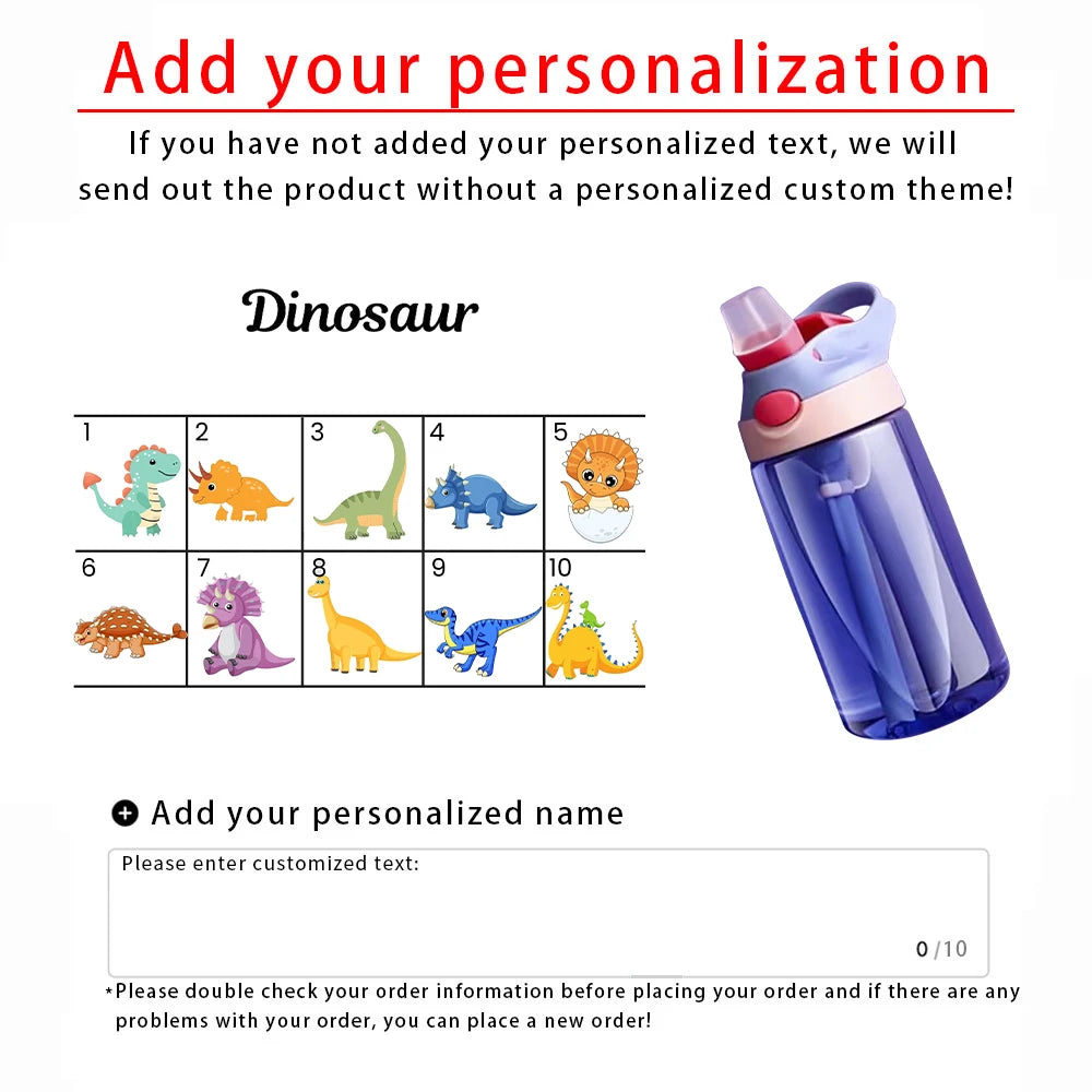 Personalized children's water bottles, named cups, children's cartoon water bottles, camping cups,Christmas school water bottles