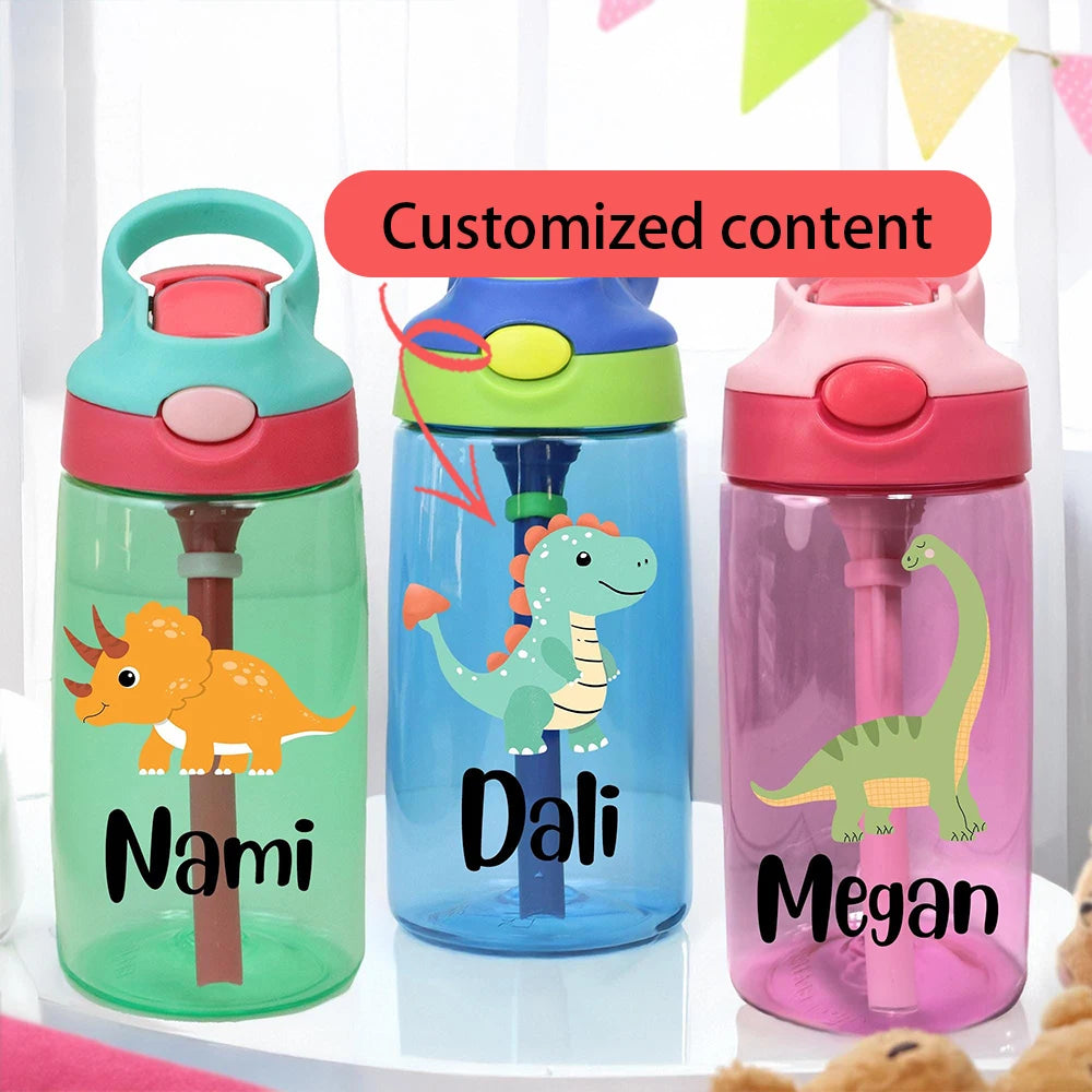 Personalized children's water bottles, named cups, children's cartoon water bottles, camping cups,Christmas school water bottles