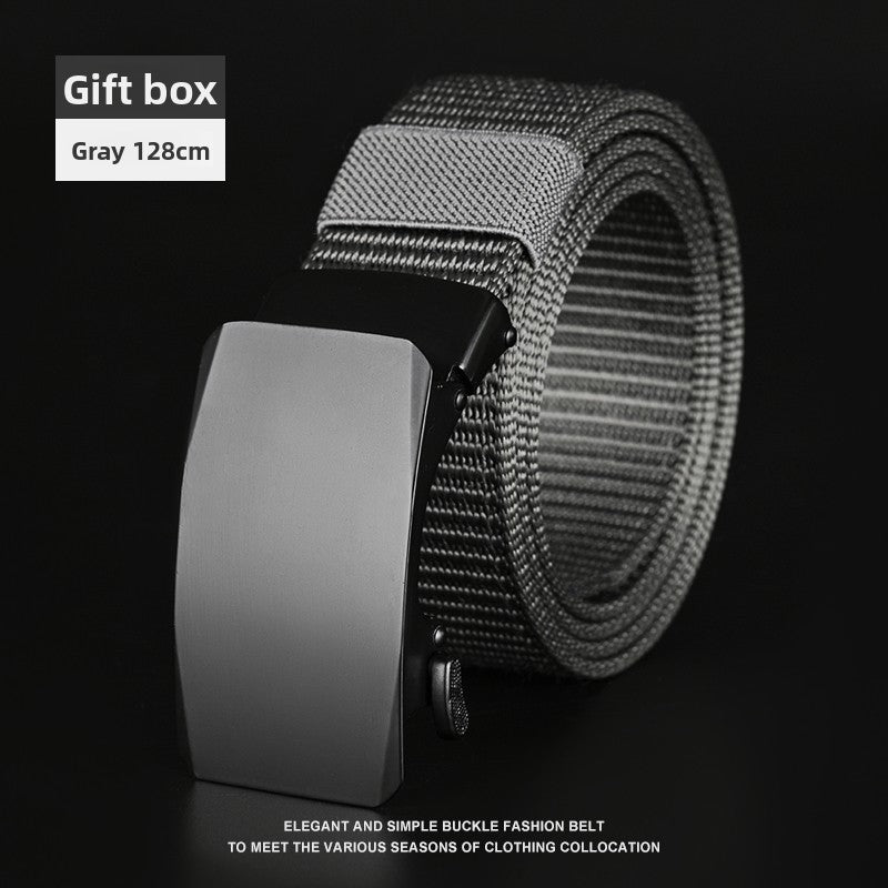Mens Automatic Buckle Canvas Belt