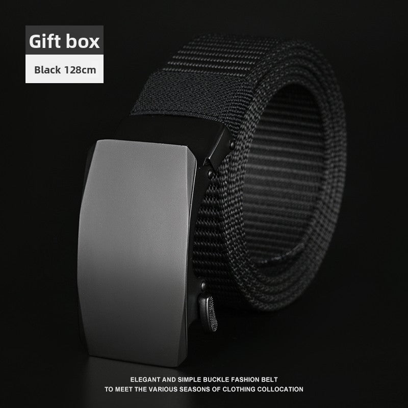 Mens Automatic Buckle Canvas Belt