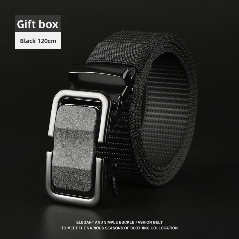 Mens Automatic Buckle Canvas Belt